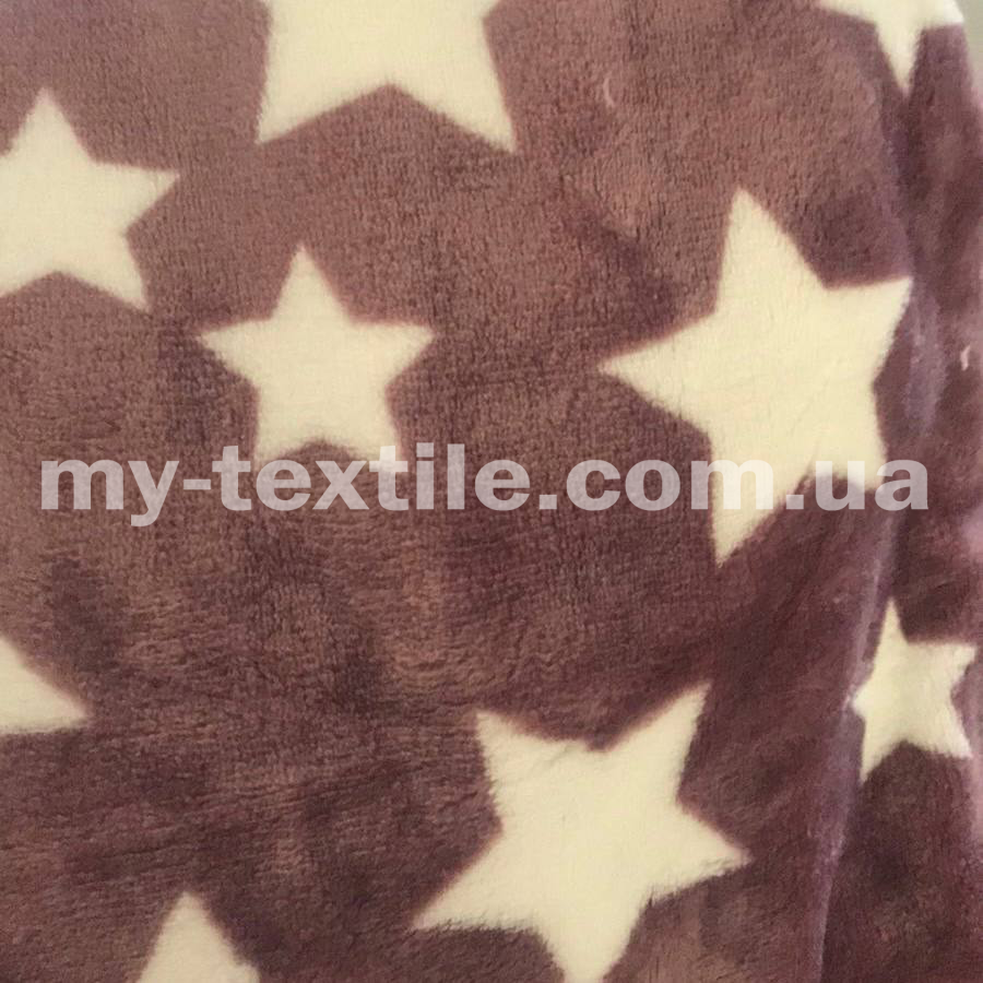 Махра двостороння Зірки на коричневому, фото 1