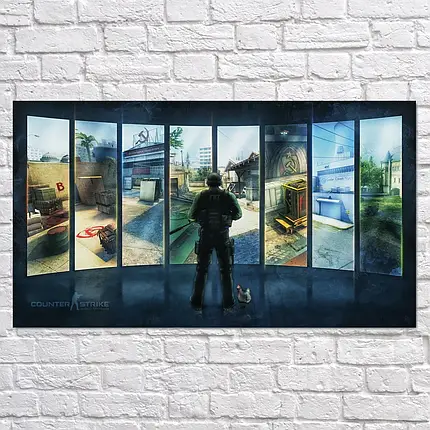 Плакат "Контрстрайк, Counter-Strike, CS", 34×60см, фото 2