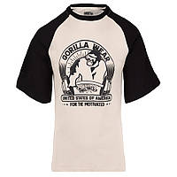 Gorilla Wear, Футболка с удлиненным рукавом (3\4 Logan Oversized T-Shirt Beige/Black) ( XL )