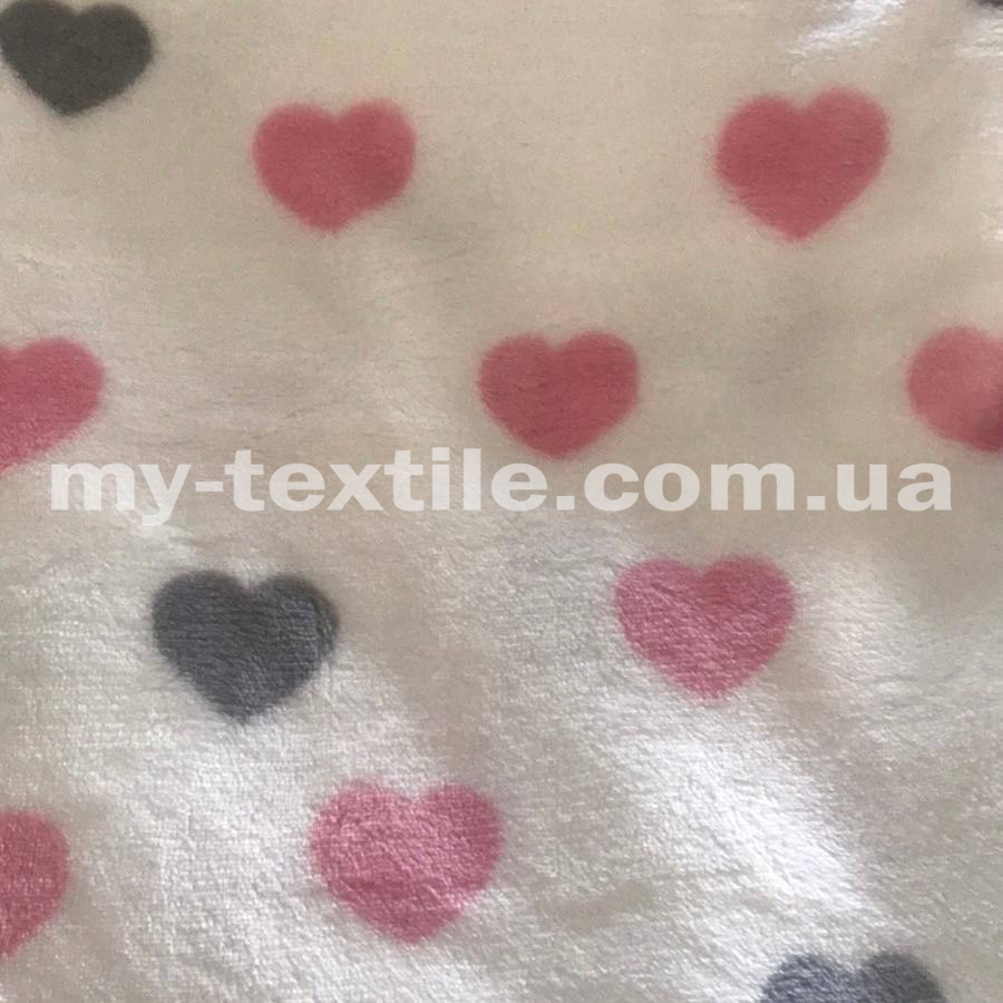 Махра двостороння Серця на молочному, фото 1