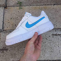 Кроссовки, кеды отличное качество Nike Air Force 1 Pixel White Blue Размер 36