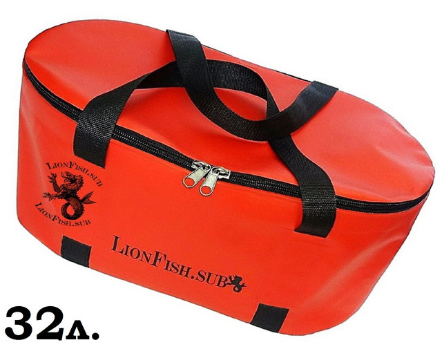 Сумка LionFish.sub Герметичне Складне Відро, щоб допомогти рибалкам та мисливцям у транспорті та зберіганні риби, 32 літри ПВХ