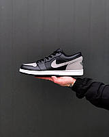 Кроссовки, кеды отличное качество Nike Air Jordan Retro 1 Low Black Grey White 1 Размер 42