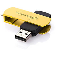 Флеш-накопичувач Exceleram USB флеш накопичувач 64GB P2 Series Yellow2/Black USB 2.0 (EXP2U2Y2B64)