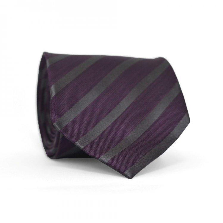 Краватка Чоловіча Фіолетова Сіра Смужка Gin-2184 KB, код: 2340832