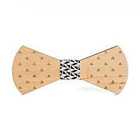 Деревянная галстук бабочка Gofin С гравировкой треугольников Gbd-388 CP, код: 7474595