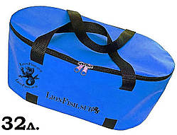 Сумка LionFish.sub Герметичне Складне Відро Рибакам, Мисливцям при перевезенні, зберіганні риби, 32л.ПВХ/СИНІЙ