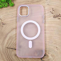 Матовый чехол Baseus Smoke case Matte with MagSafe Iphone 11 Pink