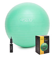 М'яч для фітнесу (фітбол) 75 см 4FIZJO Anti-Burst 4FJ0029 зелений. Гімнастичний м'яч, куля для фітнесу