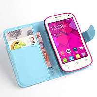 Чехол-книжка Litchie Wallet для Alcatel OneTouch POP C1 4015   4015D Голубой TT, код: 7421721