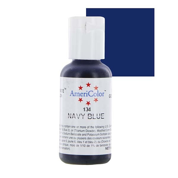 ГЕЛЕВЫЙ КРАСИТЕЛЬ "NAVY BLUE" (ТЕМНО-СИНИЙ) "AMERICOLOR" 21 ГР., фото 1