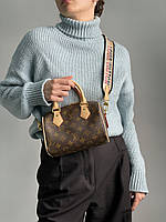 Louis Vuitton Speedy Nano Brown/Pink 20 х 15 х 13 см женские сумочки и клатчи высокое качество