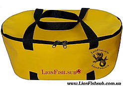 Складне Відро LionFish.sub Сумка для риболовлі, Охоти, Походів - Овальний, 32л ЖОВТОГО КОЛЬОРУ