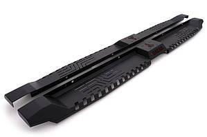 Бокові пороги Dakar V2 без LED (2 шт, метал) для Mitsubishi L200 2006-2015 рр