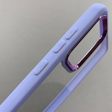 Чохол для Samsung Galaxy A52 прозорий з бортиком для камери чохол на телефон самсунг а52 бузковий k6h, фото 3