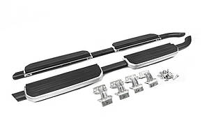 Бокові пороги OEM Silver (для довгого, 2 шт) для Land Rover Defender 2019- рр