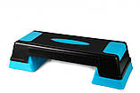 Степ-платформа PowerPlay 4329 (3 рівні 12-17-22 см) Чорно-блакитна, фото 9