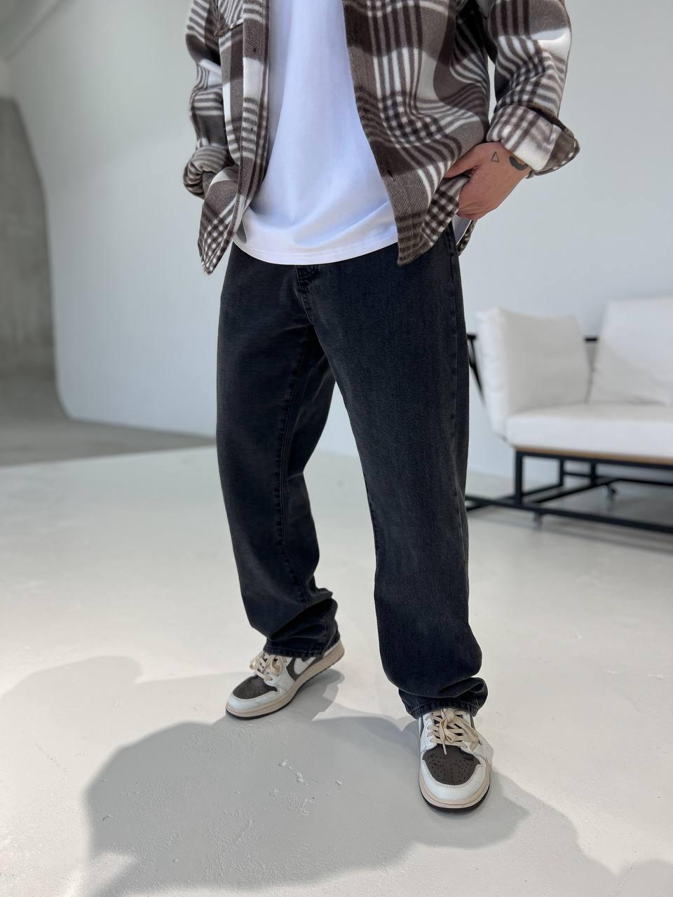Джинси чорні чоловічі широкі в стилі Baggy