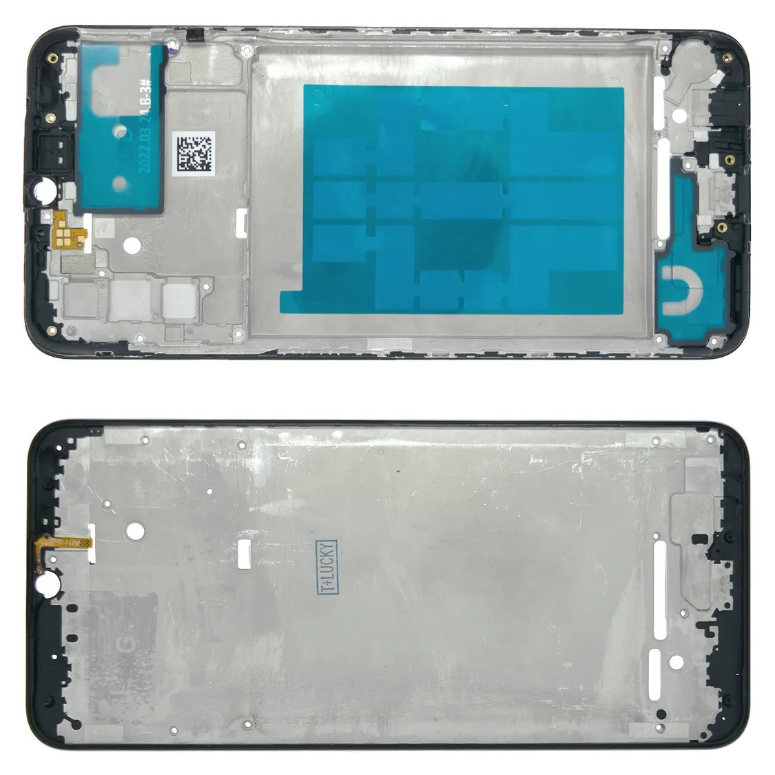 Рамка кріплення дисплея для телефону Samsung A037F Galaxy A03s чорна