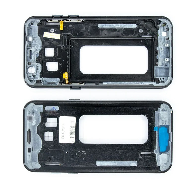 Рамка кріплення дисплея для телефону Samsung A320F Galaxy A3 (2017) чорна