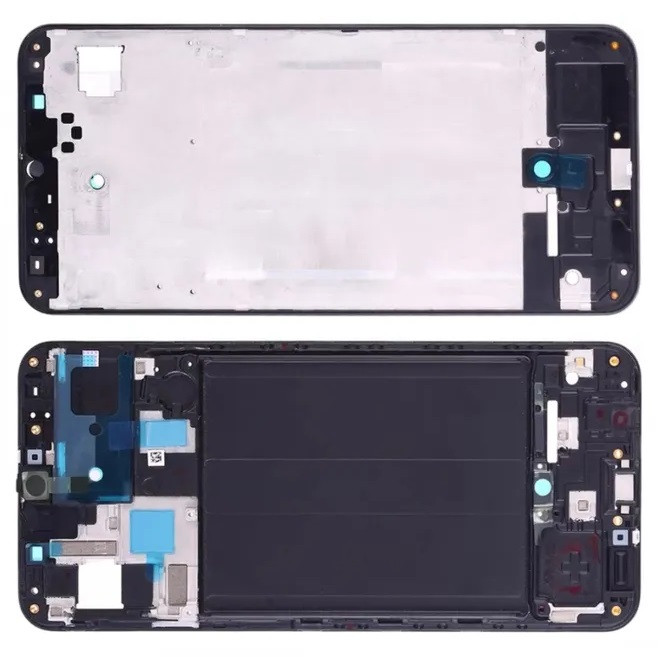 Рамка кріплення дисплея для телефону Samsung A505F Galaxy A50 (2019) чорна