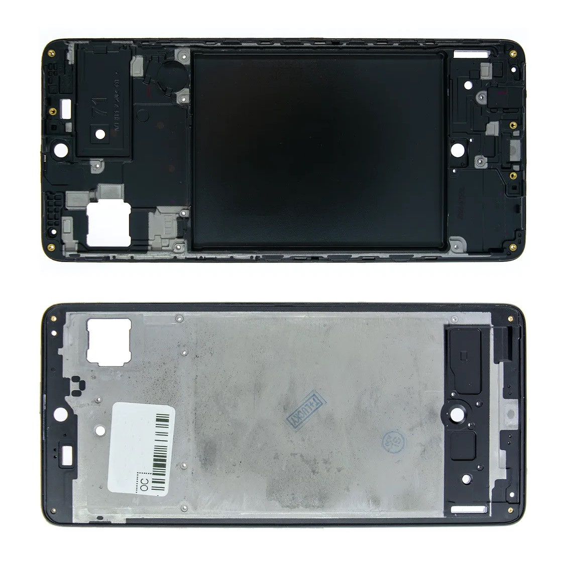 Рамка кріплення дисплея для телефону Samsung A715 Galaxy A71 (2020) чорна