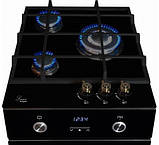 Варильна поверхня Три конфорки 45 см. Газова Luxor RG 445 Praktic, фото 3