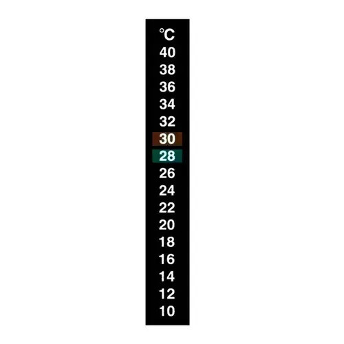 Термометр наклейка для акваріума 10-40C 13см, акваріумний градусник, фото 1