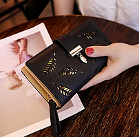 Жіночий гаманець портмоне коричневий клатч