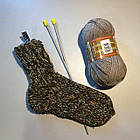 Шкарпетки зимові вовна теплі високі ручна в'язка розмір 40-46р, фото 3