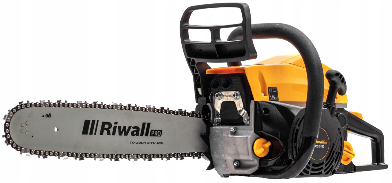 Бензопила для дачі Riwall RPCS 5040 40 см 49,3 куб. см бензопила для обрізки гілок, фото 1