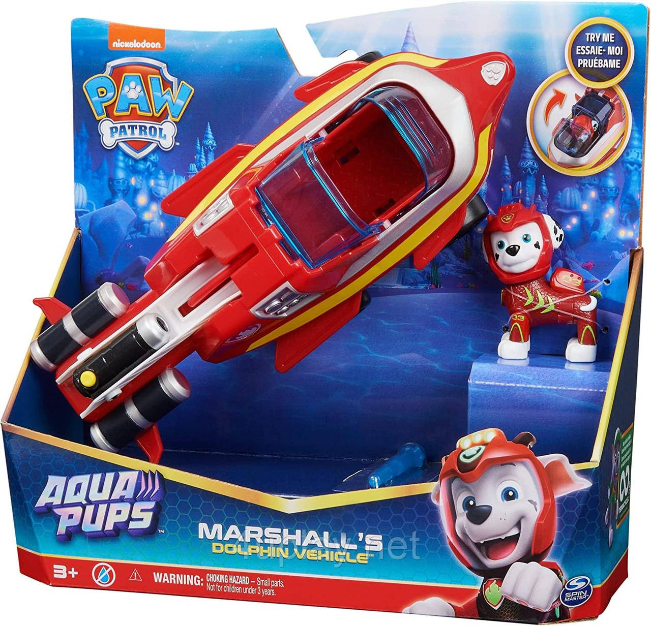 Щенячий Патруль рятувальна машина-трансформер човен Маршала Paw Patrol Aqua Pups Marshall Transforming Dolphin