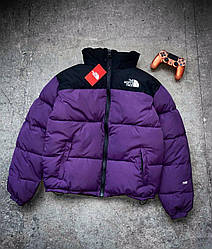 Молодіжна тепла зимова куртка пуховик для хлопців і дівчат The North Face Фіолетовий