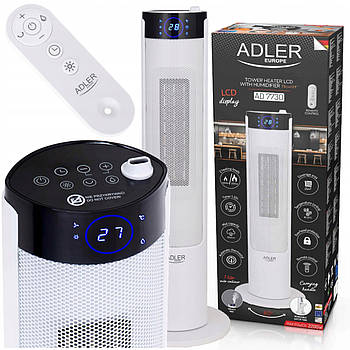 Керамічний тепловентилятор Adler AD 7730 — 3-в-1: обігрів, вентиляція і зволоження