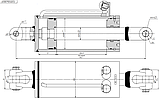 Гідроциліндр навіски МТЗ 1221, МТЗ 1025 навішування (рогастий)  ГЦ125х50х200, фото 2
