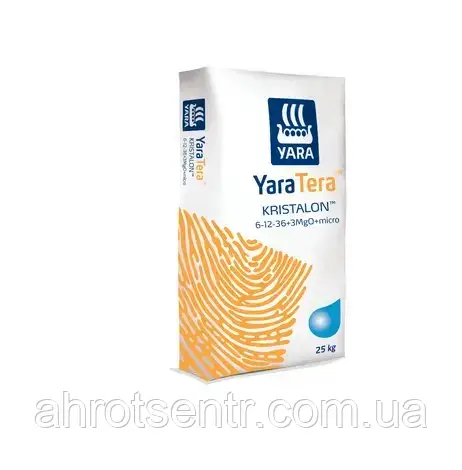 Добриво YaraTera Kristalon ЯраТера Кристалон 6-12-36 25 кг Норвегія