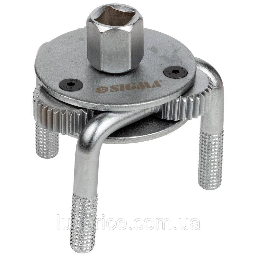 Знімач масляного фільтра "краб" Ø70-130мм з круглим захопленням і перехідником 1/2 "-3/8" SIGMA (6223421) Luxprice, фото 1