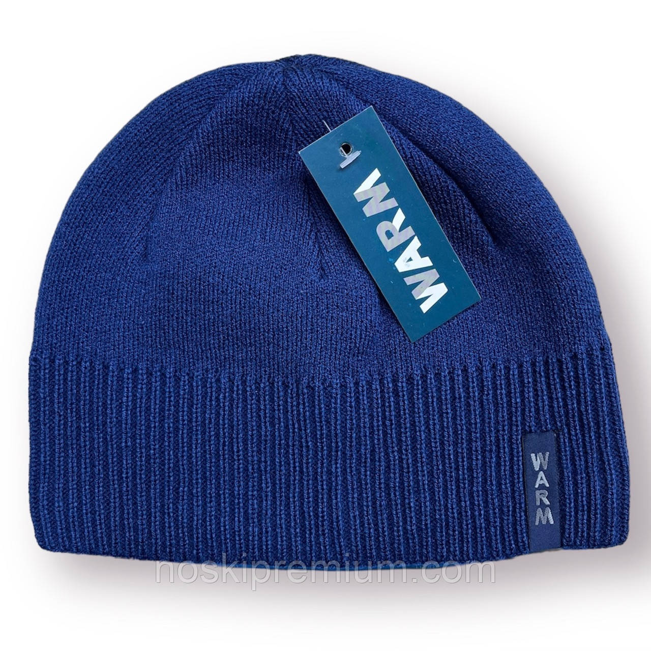Шапка чоловіча "Тор" вовняна на флісі Warm, синя, 020109, фото 1