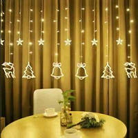 Гирлянда-занавеска светодиодная "Christmas lights" 2.5*0.85м 120led R92657 (36шт)