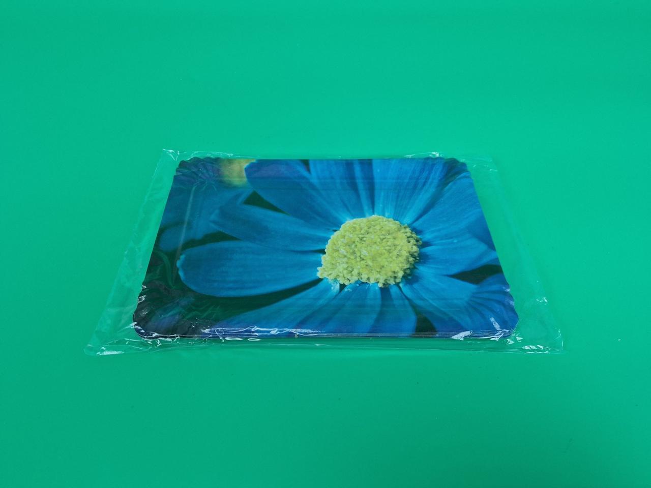 Тарілки святкові паперові 15 * 22 см "No18" Синя Ромашка 10 шт (1 пачка), фото 1