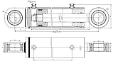 Гідроциліндр перекидання ковша Т-156  ГЦ125.60.400.1040.70  ГЦ 111.01.032 23, фото 2