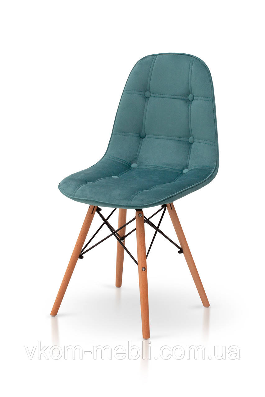 Стілець кухонний Джастін, велюр аквамарин, фото 1
