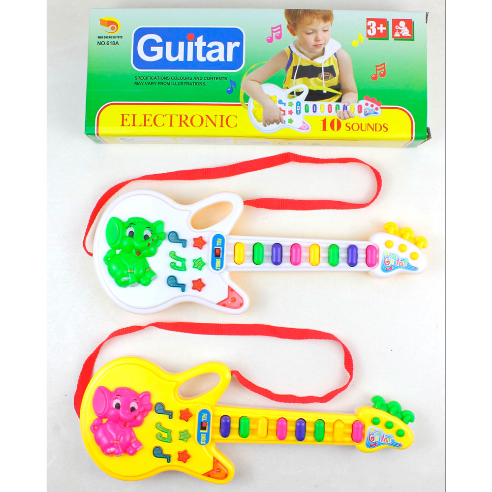 Дитяча гітара 30 см зі звуковими та світловими ефектами