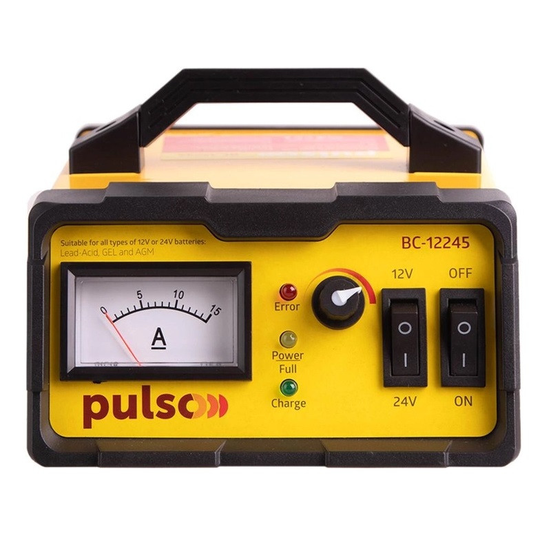 Зарядное устройство импульсное Pulso с регулировкой тока, 12-24В, 0-15A (BC-12245)