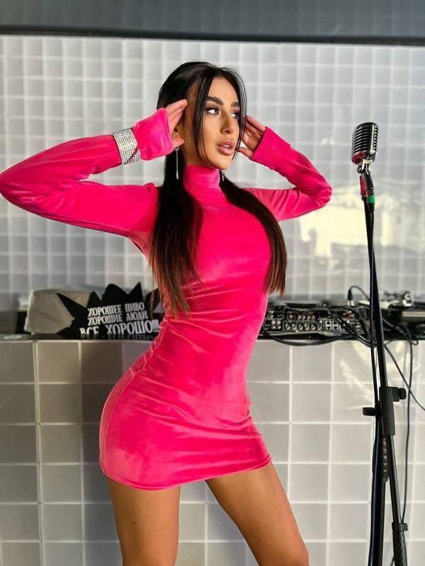 Велюрова сукня-гольф, фото 1