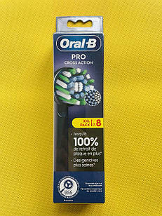 Насадки для електричної зубної щітки Oral-B PRO Cross Action Black 8 шт.