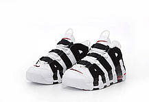 Зимові кросівки Nike Air More Uptempo Winter white black Унісекс Найк Аїр Аптемпо високі білі шкіра хутро, фото 5