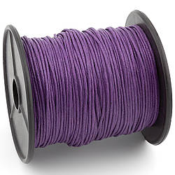 Шнур вощений 1 мм +-90 м Фіолетовий