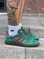 Мужские кроссовки Adidas Spezial Collegiate Green Burgundy зеленого цвета