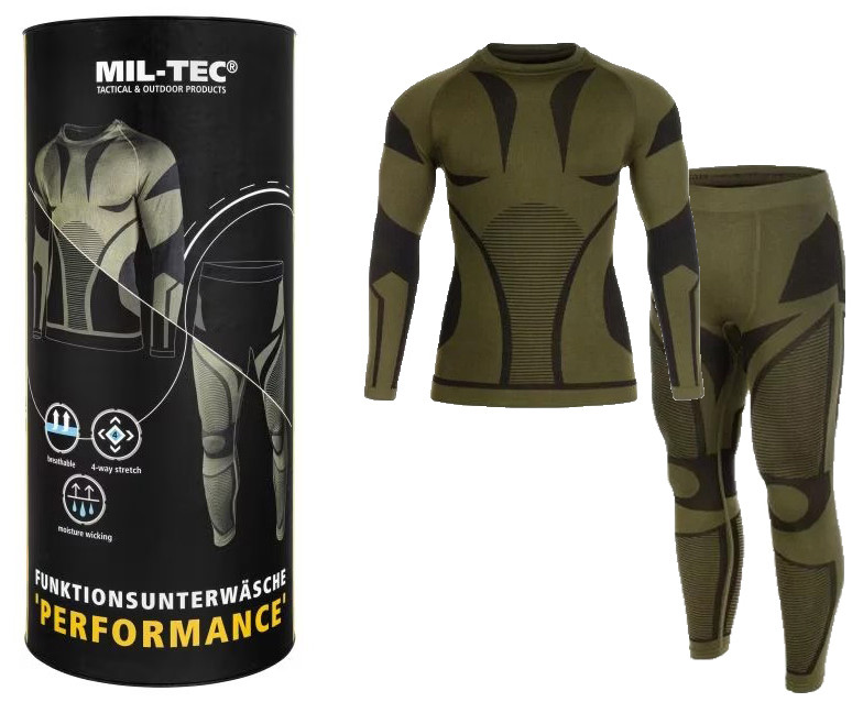 Термоактивна білизна Mil-Tec Performance Олива 11225001 2XL-3XL